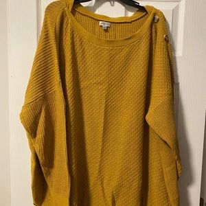 Avenue 26/28 mustard yellow sweater, worn once.